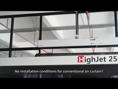 2025 Стоящий тип Вертикальные воздушные шторы для коммерческих стеклянных дверей Гостиницы Торговый центр H2-5m